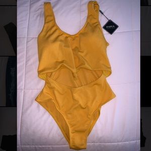 Zaful Yellow one piece swimsuit